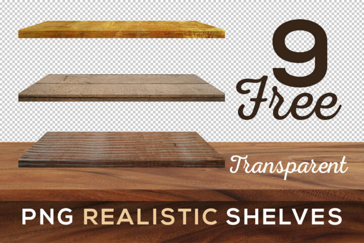 9 Free PNG Realistic Shelves