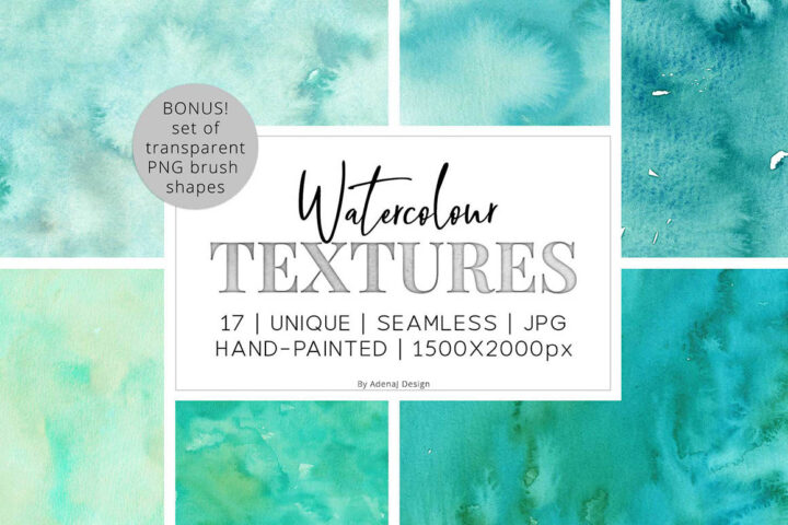 Free Watercolor Textures & Shapes