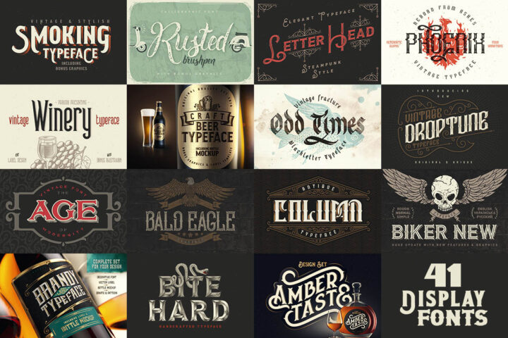 Amazing Vintage Display Fonts