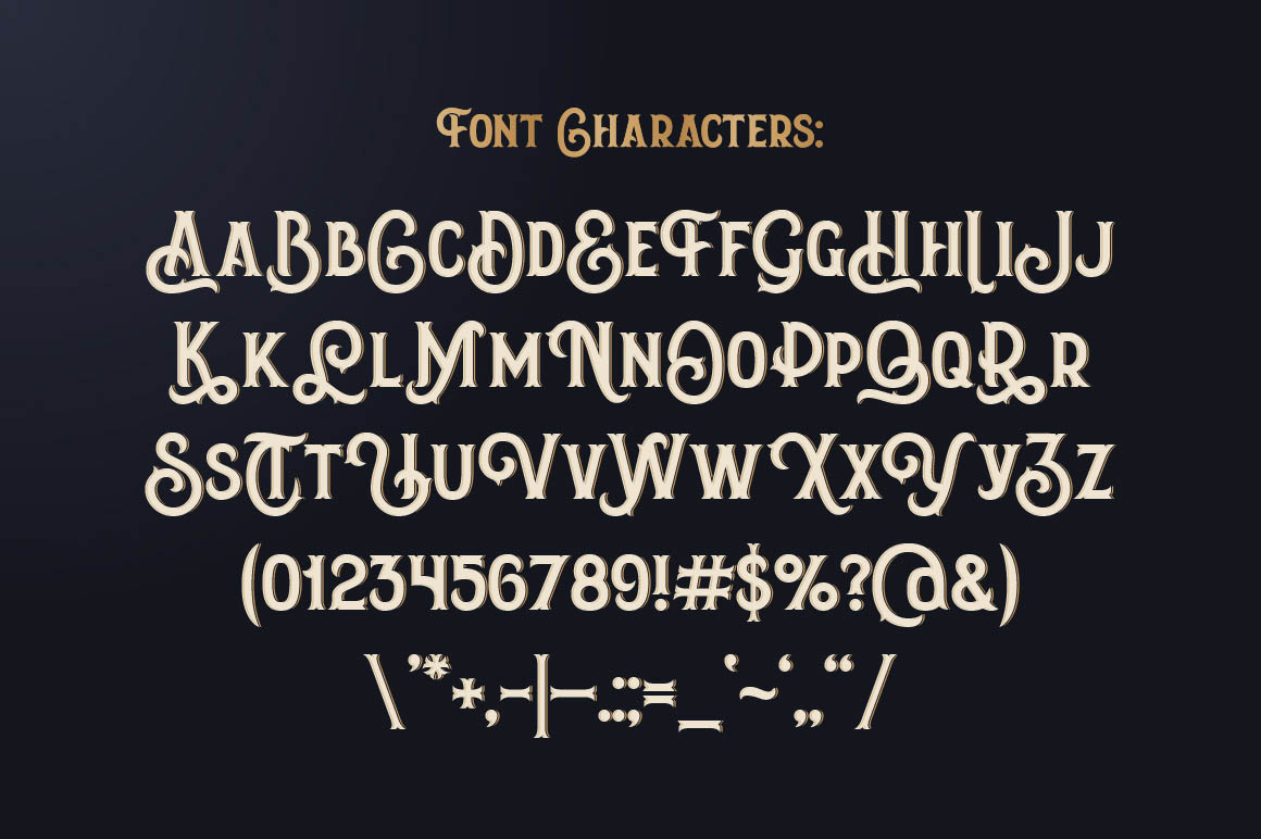 Note: This font contains only latin characters (all available ...