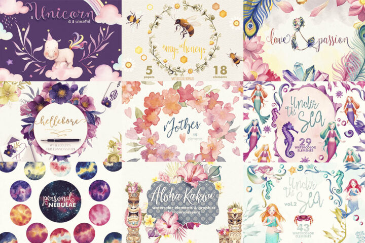 Artistic Watercolor Bundle