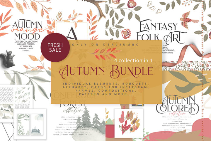Autumn Illustrations Bundle