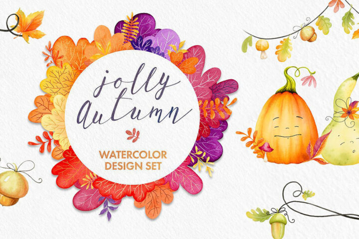 Autumn Watercolor Bundle