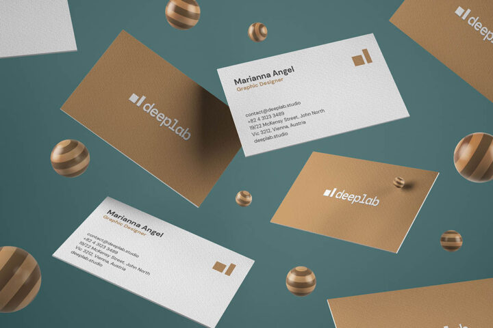 Realistic Business Card – Free Mockup