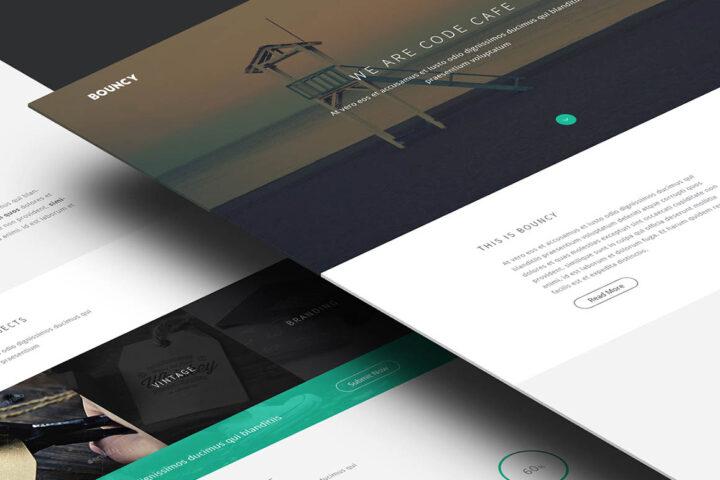 Bouncy – Free PSD Web Template