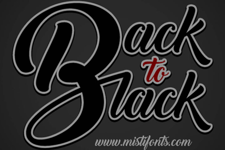 Back To Black Script – Free Font