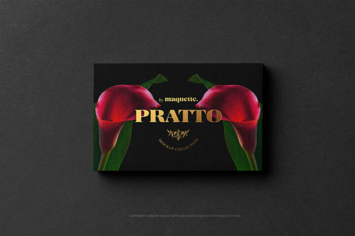 Black Business Card Mockup