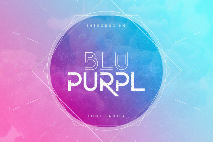 BluPurpl Twoline – Free Font