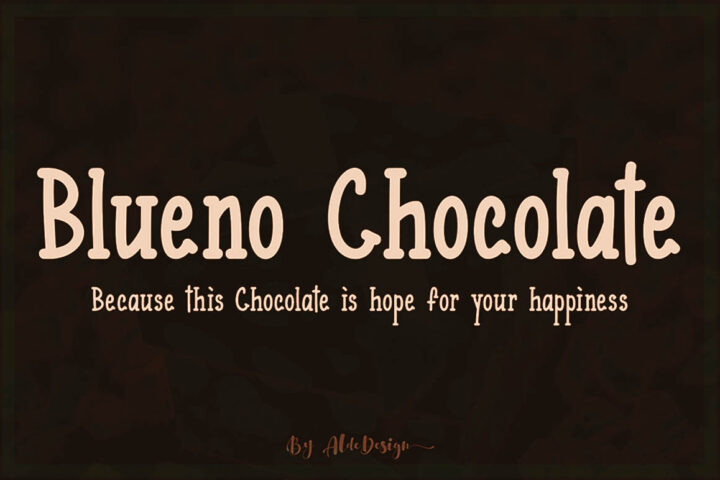 Blueno Chocolate – Free Font
