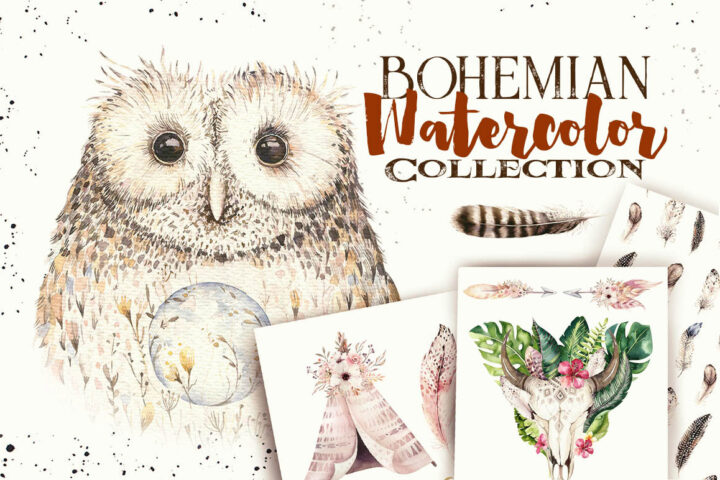 Bohemian Watercolor Collection