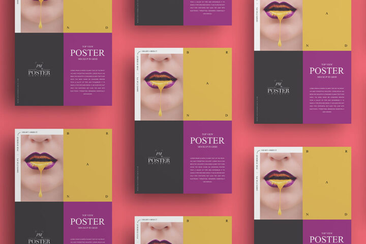 Brand Top View Poster – Free Mockup