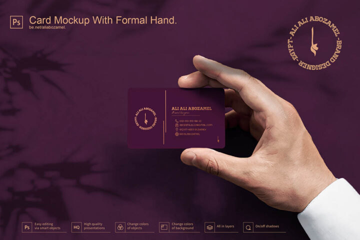 Card in Hand – Free Mockup