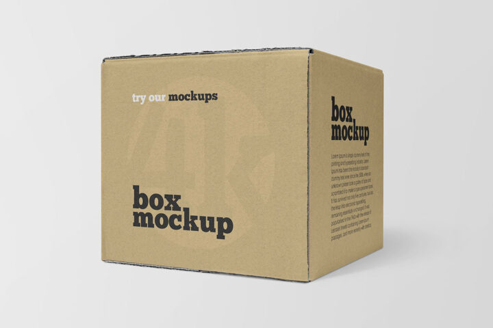 Cardboard Box – Free Mockup