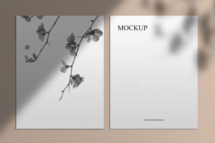 Letters With Shadows – Free Mockup