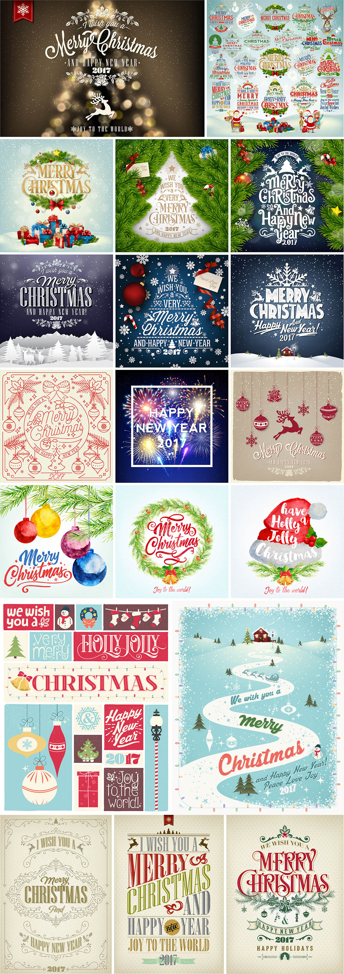 Christmas Bundle - 50 Vector Illustrations - Dealjumbo