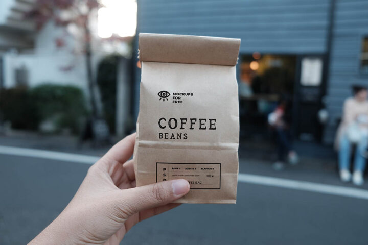 Coffee Paper Bag – Free Mockup