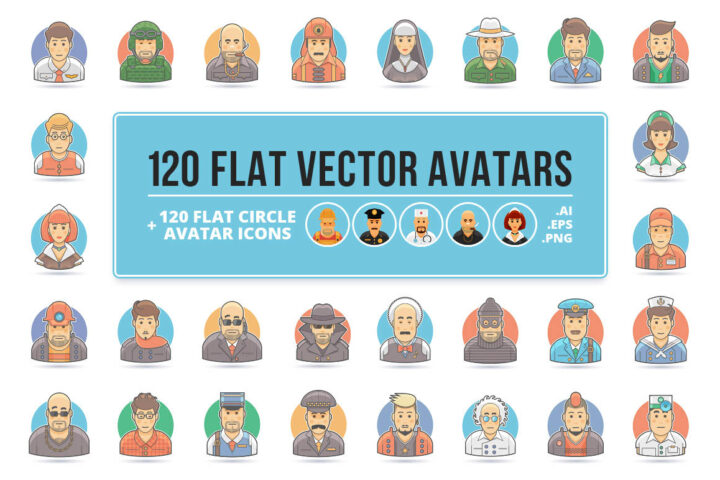 Cool Flat Vector Avatars