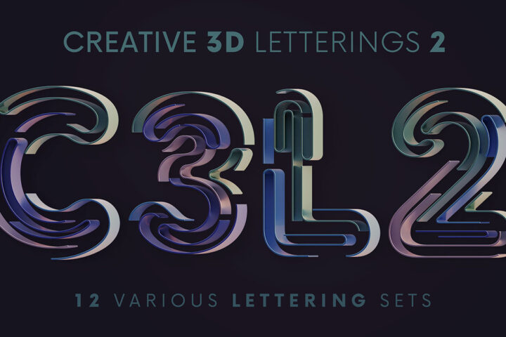 Creative 3D Lettering Bundle 2 – 12 Sets