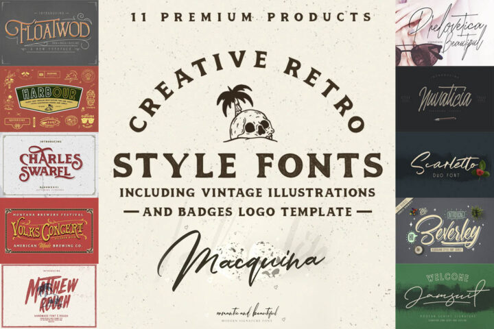 Unique Retro Style Fonts