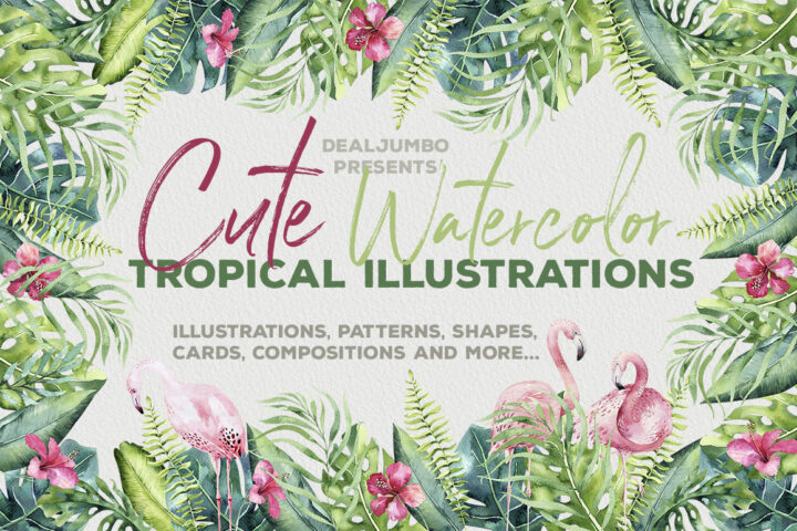 Cute Tropical Illustrations