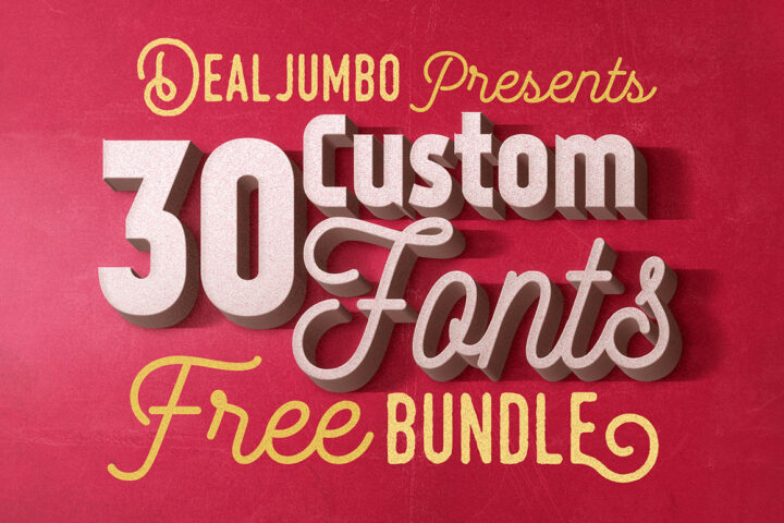 Dealjumbo Free Bundle vol.5 – 30 Custom Fonts!