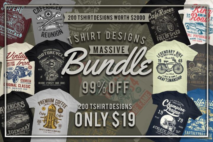 200 T-shirt Vector Designs