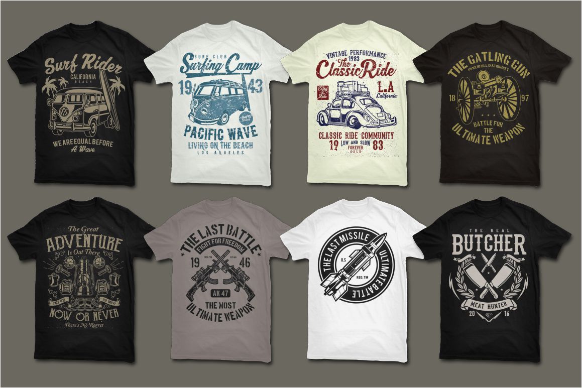 200 T-shirt Vector Designs - Dealjumbo