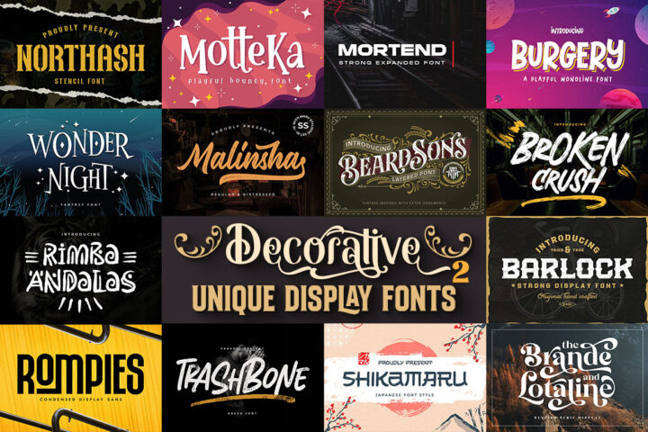 Decorative & Unique Display Fonts 2
