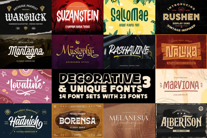 Decorative & Unique Display Fonts 3
