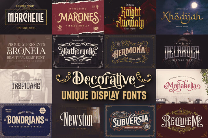 Decorative & Unique Display Fonts