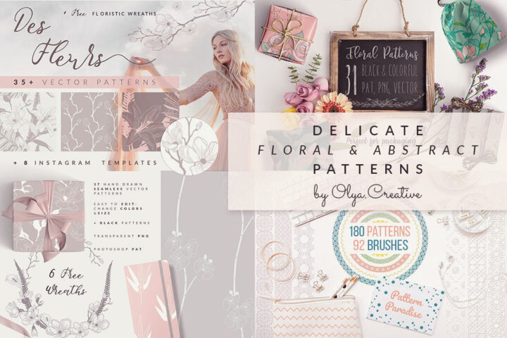 Delicate Floral & Abstract Patterns