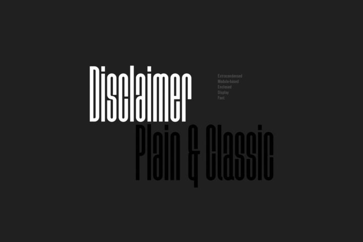 Disclaimer – Free Font