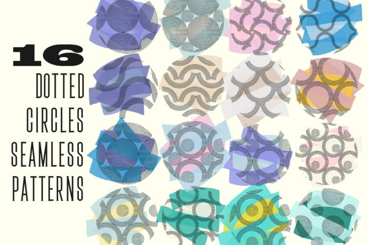 Free Dotted Circles Seamless Patterns