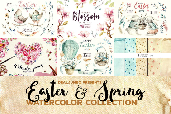 Easter & Spring – Watercolor Collection