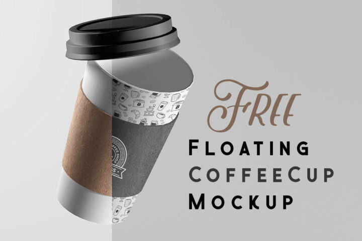 Floating Coffee Cup Mock-up