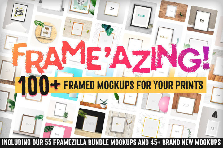 Frameazing – 100+ Poster Mockups