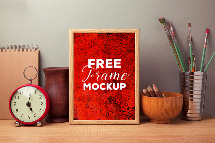 Free Artistic Frame Mockup