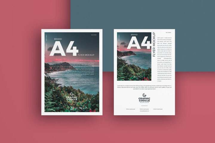 Brand A4 Flyer – Free Mockup