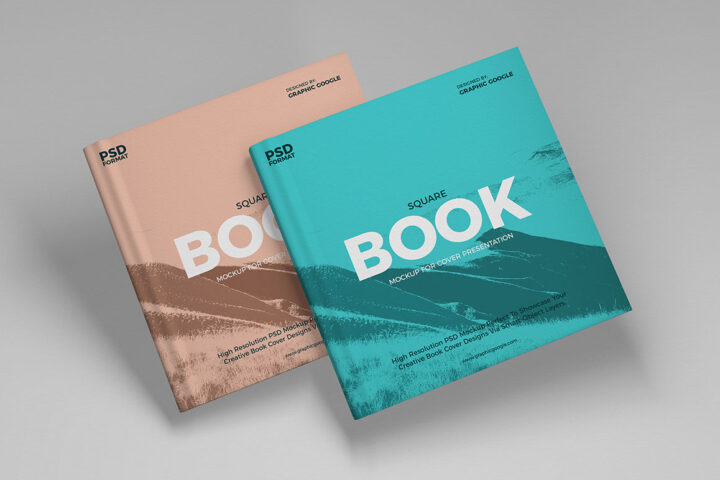Square Book Cover – Free Mockup