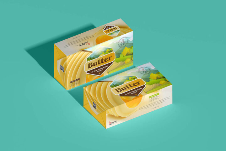 Butter Block Packaging – Free Mockup