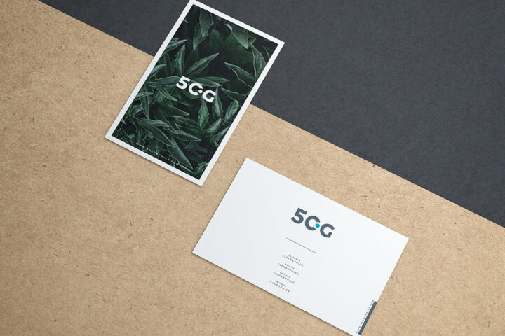 Business Cards on Paper – Free Mockup