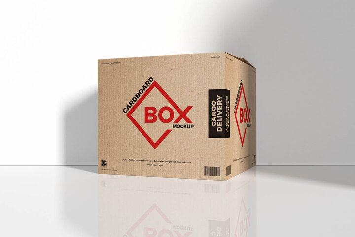 Big Cardboard Box – Free Mockup