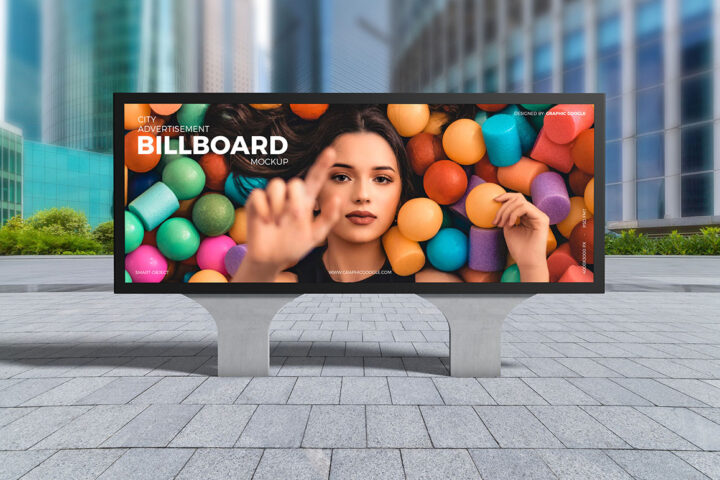 City Advertisement Billboard – Free Mockup