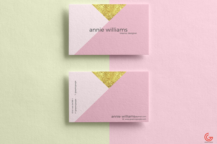 Textured Business Cards Mockup