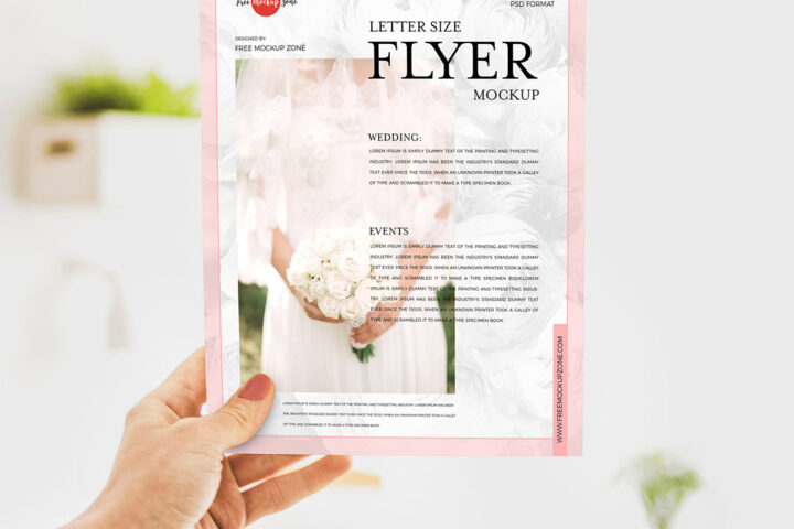 Girl Showing Letter – Free Mockup