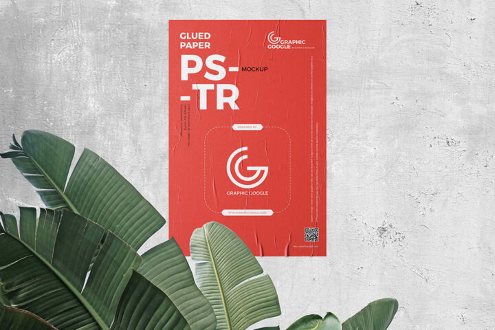 Glued Poster – Free Mockup