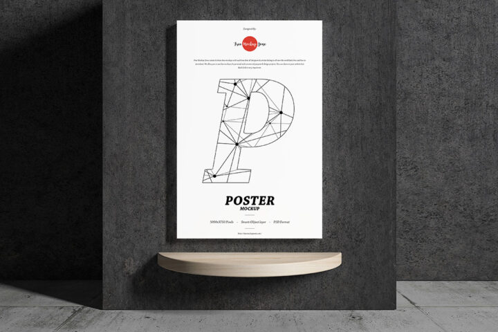 Indoor Wall Poster – Free Mockup