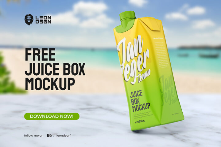 Juice Package Box – Free Mockup