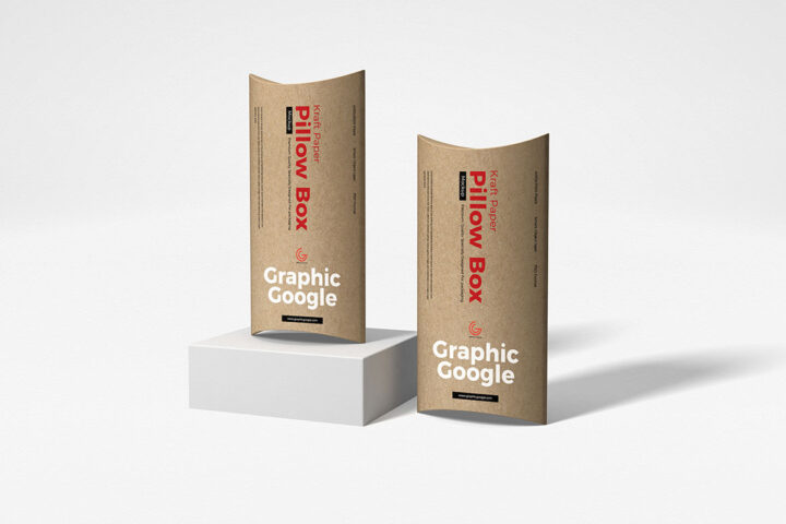 Paper Pillow Box – Free Mockup