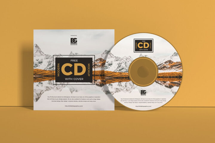 CD with Cover – Free Mockup